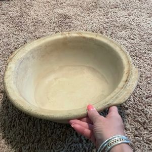 Pampered Chef 12” stoneware baking bowl